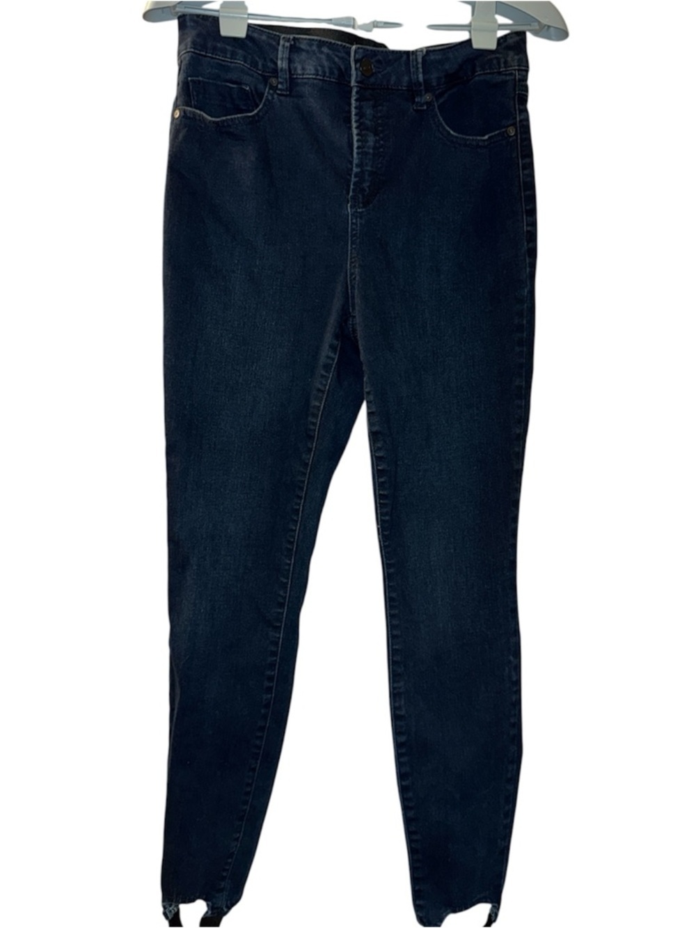 Signature Studio Women's Navy 5 Pocket STIRRUP Jeans Size 12 Wear w/ boots - Picture 1 of 9